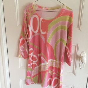 Before+Again pink and green tunic size L